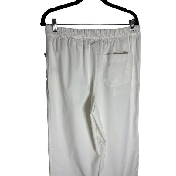 NWT Athleta Drift Mid Rise Poplin White Wide Leg Pant-sz Medium - Picture 10 of 12